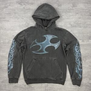 Basketcase Gallery Beyblade Hoodie Men’s Size S Gray Blue Washed MSRP $255